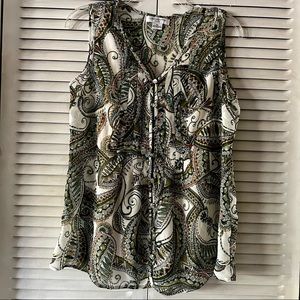 Liz Claiborne paisley print top